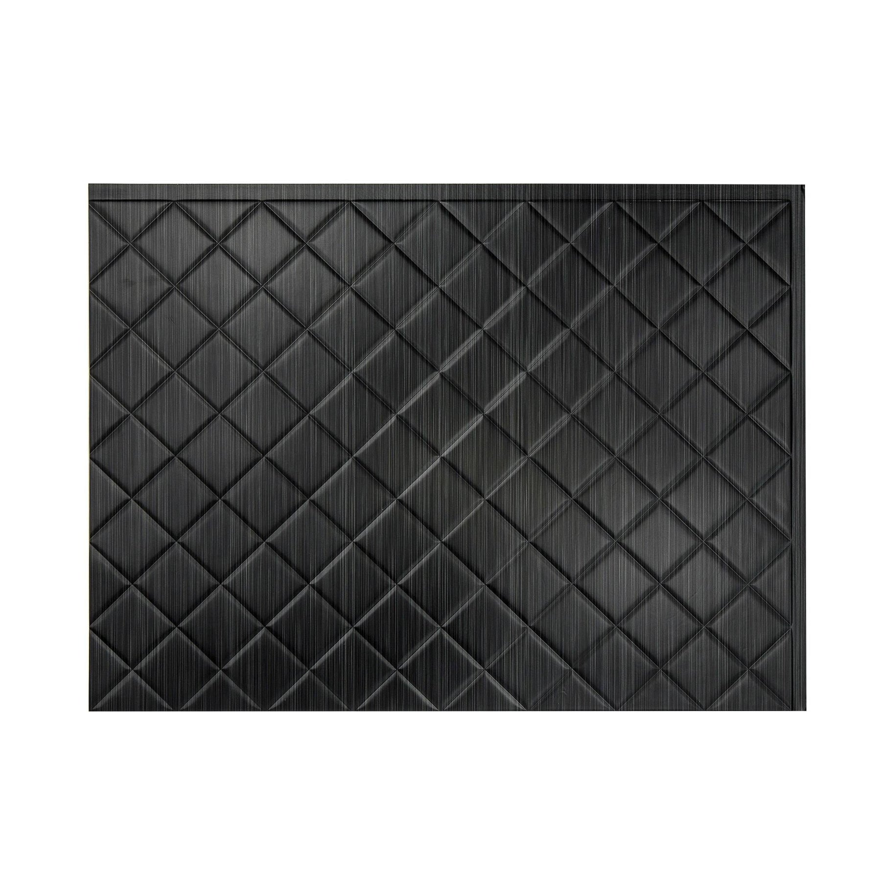 Fasade Quilted Decorative Vinyl Backsplash Panel - 5 Pack - Brushed Onyx PB5442