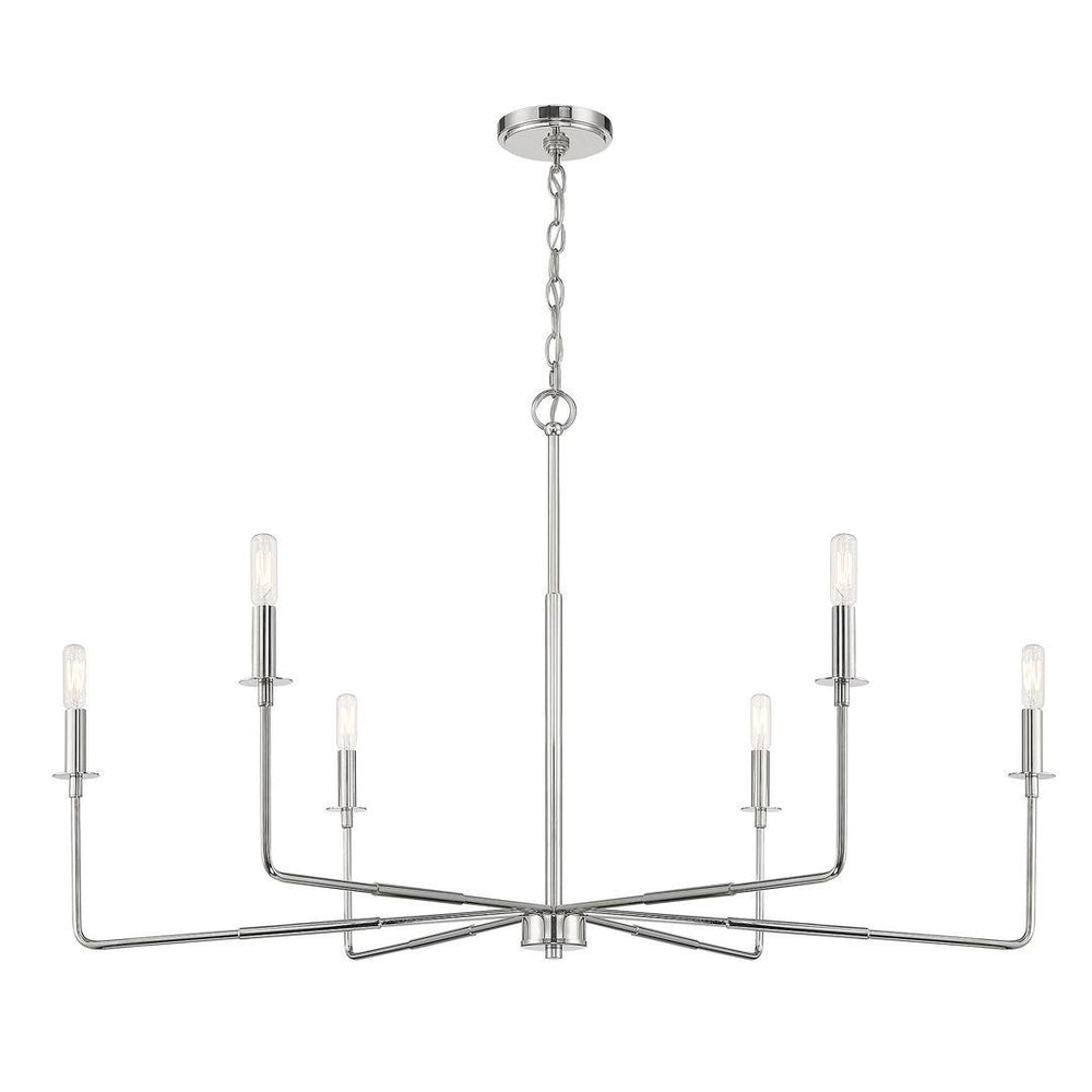 Mager 6 - Light Candle Style Classic Chandelier Three Posts Finish: Polished Nickel