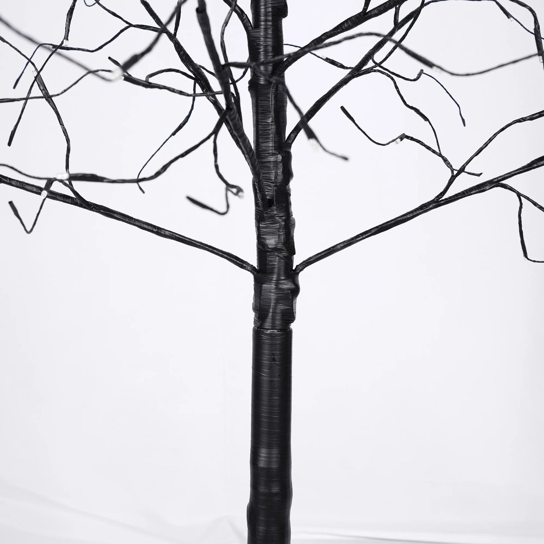 AECOJOY 3 Pac Christmas Tree with Purple Lights, 4FT 5FT and 6FT, Lighted Black Tree for Halloween Decoration
