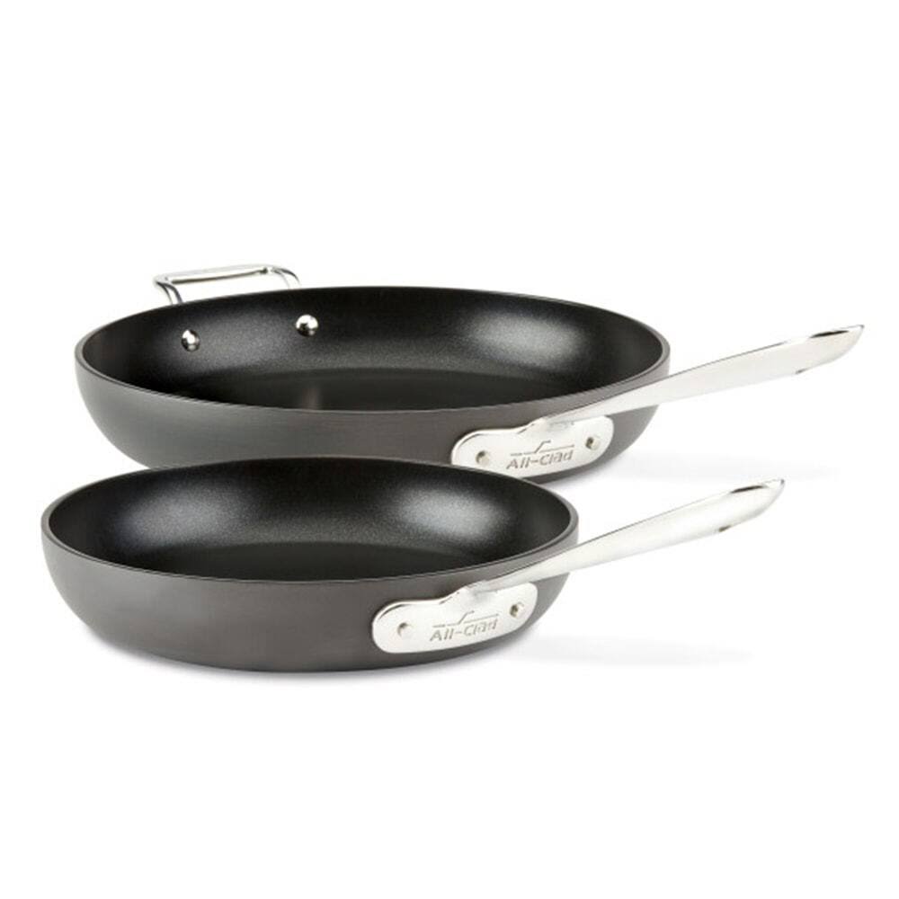 All-Clad E7859064 HA1 Hard Anodized Nonstick Fry Pan Cookware Set, 10 inch and 2