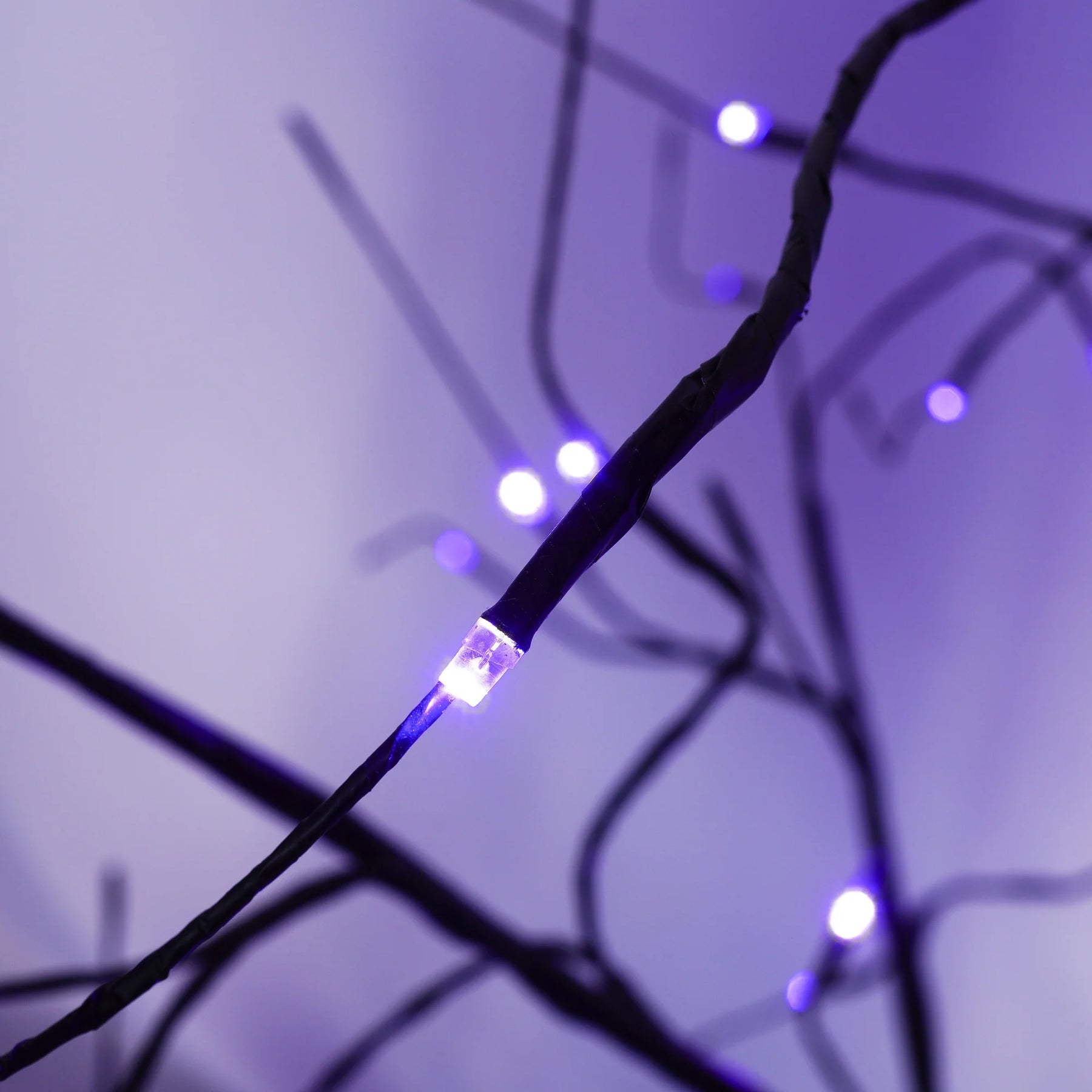 AECOJOY 3 Pac Christmas Tree with Purple Lights, 4FT 5FT and 6FT, Lighted Black Tree for Halloween Decoration